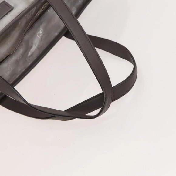 GUCCI GG Implementation Tote Bag Coated Canvas Silver Auth 117334 - Picture 8 of 16